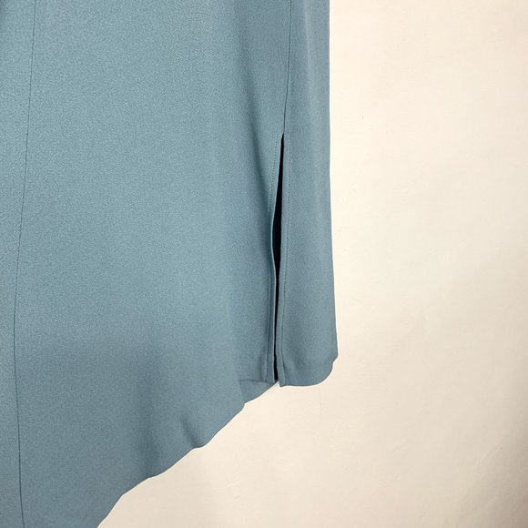 PAUL & JOE PARIS Blue‎ Crepe Off -Shoulder Shift Midi Dress Sz 38 - Picture 4 of 7